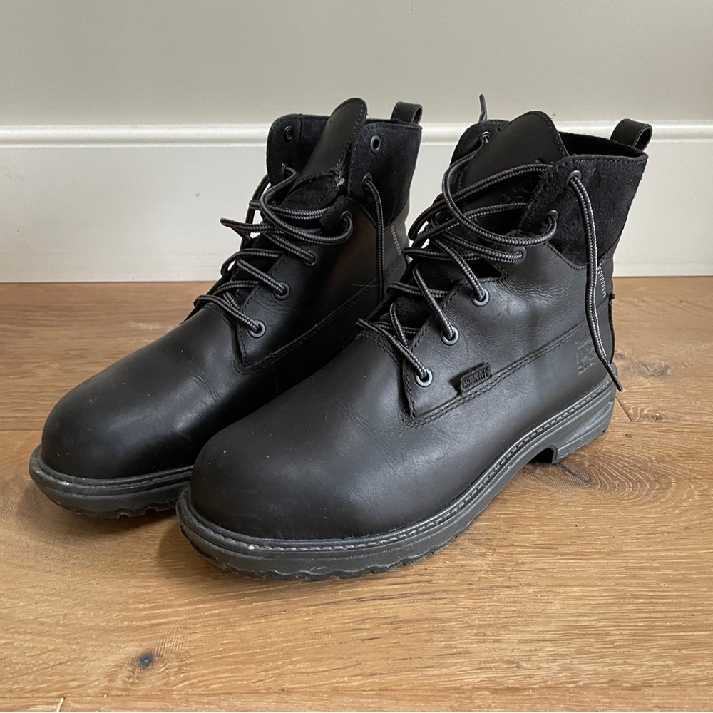 Timberland PRO Women's Size 8 Black Lace-Up Work Boots Steel Toe